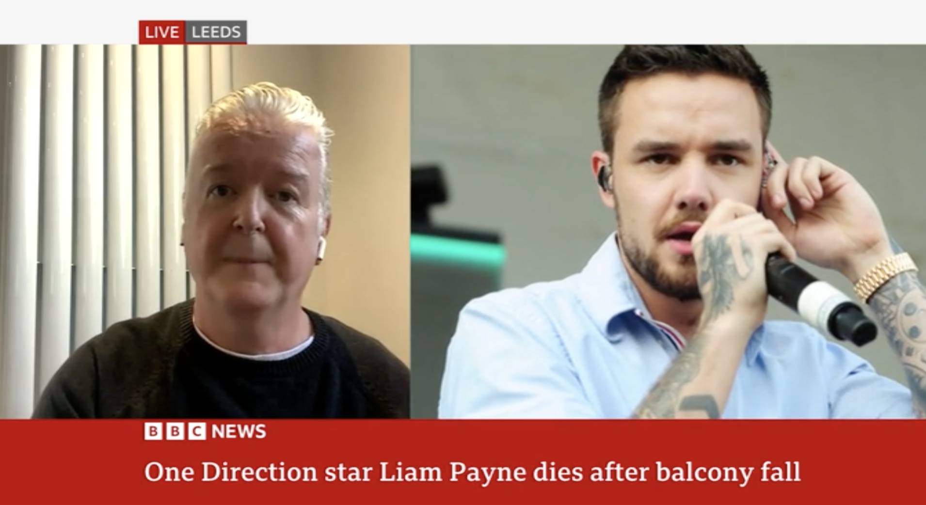 MITC’s Chris Madden spoke to BBC News on Saturday about the tragic death of One Direction’s Liam Payne.